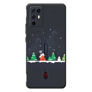 Силиконовый бампер на рождество для ZTE Nubia RedMagic 6R (Город зимний)