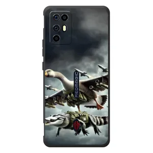 Чехол с мемами тралалело тралала для ZTE Nubia RedMagic 6R (Гусини и крокодило)