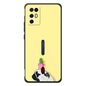Бампер для ZTE Nubia RedMagic 6R з картинкою "Песики" (Кактус на голові)