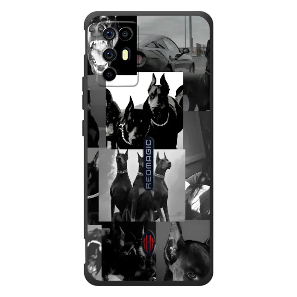 Чехол с рисунком «Коллаж Доберман» для ZTE Nubia RedMagic 6R