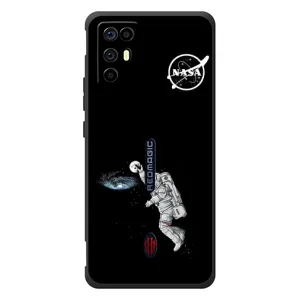 Силиконовый бампер с принтом "Наса" на ZTE Nubia RedMagic 6R (Космонавт баскетболист)