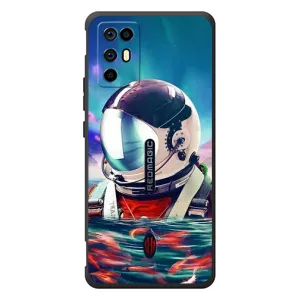 Силиконовый Чехол с принтом "Космонавты" на ZTE Nubia RedMagic 6R (Космонавт в воде)