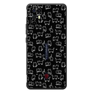 Чохол на тематику: Коти для ZTE Nubia RedMagic 6R (Котики на чорному)