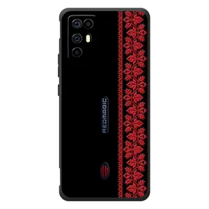 Силиконовый Чехол на ZTE Nubia RedMagic 6R (Красная Вышиванка)