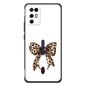 Чехол банты для ZTE Nubia RedMagic 6R (Леопардовый принт)
