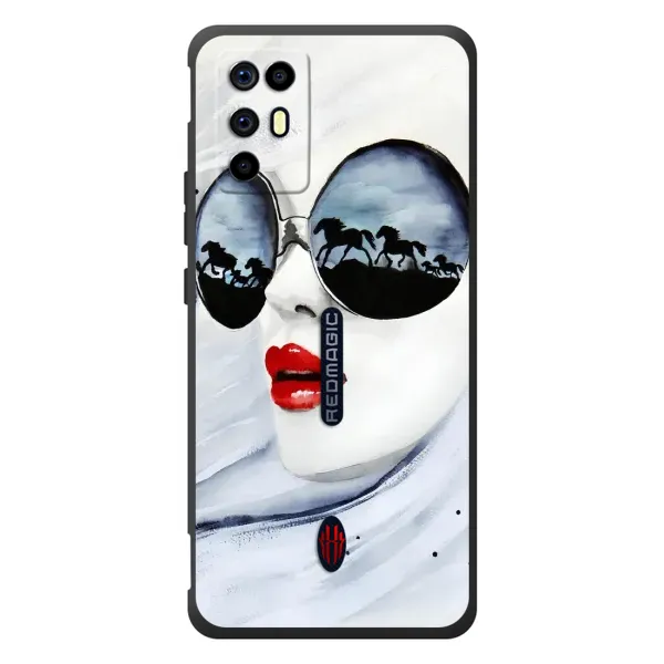 Чехол с рисунком «Любительница коней» для ZTE Nubia RedMagic 6R Чехол с рисунком «Любительница коней» для ZTE Nubia RedMagic 6R