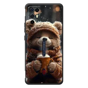 Друкований чохол 'Звірята з кавою' для ZTE Nubia RedMagic 6R (Ведмедик з кавою)