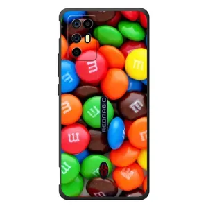 Чехол с изображением вкусной еды для ZTE Nubia RedMagic 6R (Разноцветные M&M'S)