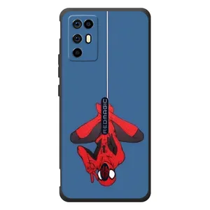 Чехол Супергерой Человека Паука на ZTE Nubia RedMagic 6R (На паутине)
