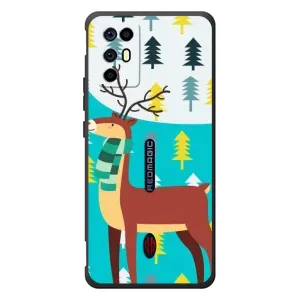 Силіконовий бампер з картинкою звірів для ZTE Nubia RedMagic 6R (Олень із шарфом)