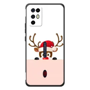 Чехол Санта Клаус для ZTE Nubia RedMagic 6R (Олененок)