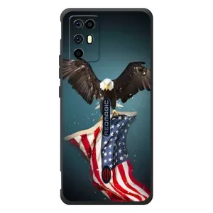 Чехол Флаг USA для ZTE Nubia RedMagic 6R (Орел и флаг)
