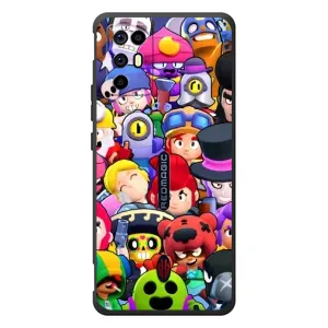 Силиконовый Чехол на ZTE Nubia RedMagic 6R с картинкой Brawl Stars (Персонажи)