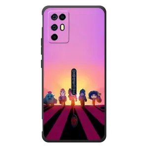 Силиконовый Чехол на ZTE Nubia RedMagic 6R с картинкой Brawl Stars (Персонажи в закате)