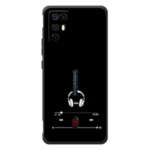Чехол с картинками на черном фоне для ZTE Nubia RedMagic 6R (Плеер)