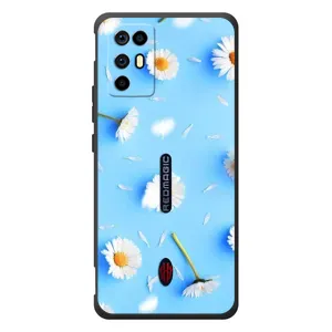 Чехол с Цветами для ZTE Nubia RedMagic 6R (ромашки на голубом)