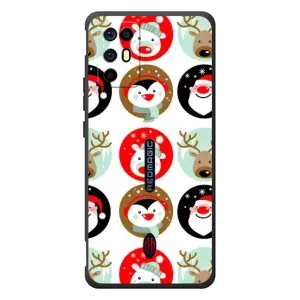 Силиконовый бампер на рождество для ZTE Nubia RedMagic 6R (Рождественский принт)