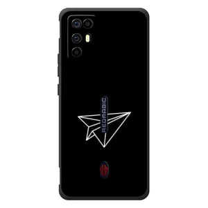Чехол с картинками на черном фоне для ZTE Nubia RedMagic 6R (Самолетик)