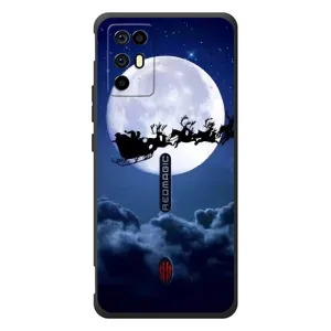 Чехол Санта Клаус для ZTE Nubia RedMagic 6R (Санта - луна)