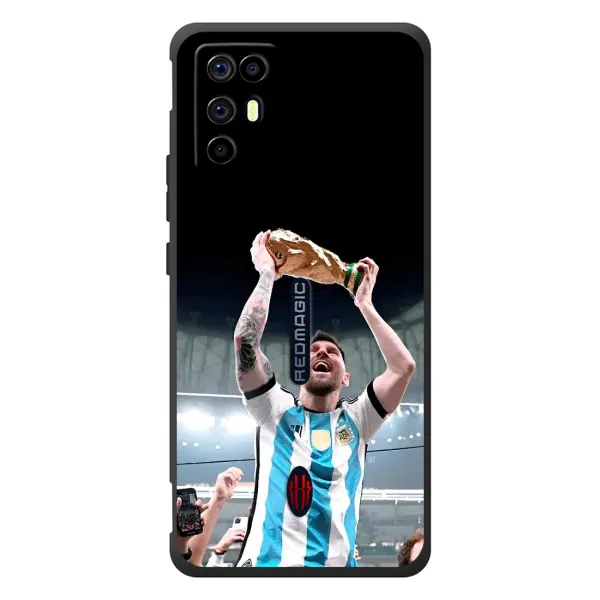 Чехол с рисунком «Счастливый Месси» для ZTE Nubia RedMagic 6R Чехол с рисунком «Счастливый Месси» для ZTE Nubia RedMagic 6R