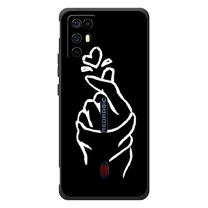 Чехлы (Знак сердечка) на ZTE Nubia RedMagic 6R (Сердце на черном)