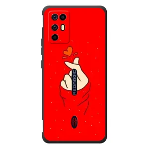 Чехлы (Знак сердечка) на ZTE Nubia RedMagic 6R (Сердце на красном)