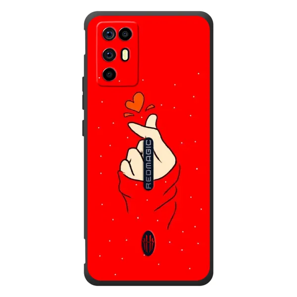 Чехол с рисунком «Сердце на красном» для ZTE Nubia RedMagic 6R Чехол с рисунком «Сердце на красном» для ZTE Nubia RedMagic 6R