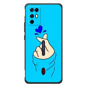 Чехлы (Знак сердечка) на ZTE Nubia RedMagic 6R (Сердце на синем)