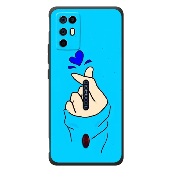 Чехол с рисунком «Сердце на синем» для ZTE Nubia RedMagic 6R Чехол с рисунком «Сердце на синем» для ZTE Nubia RedMagic 6R