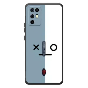 Силиконовые Чехлы (смешные стикеры) для ZTE Nubia RedMagic 6R (Серо-белый)