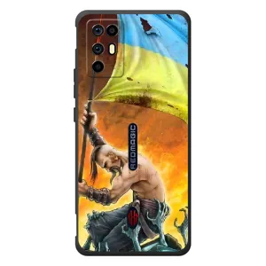Чехол с картинкой (Патриотический КОЗАК) на ZTE Nubia RedMagic 6R (Сильный Козак)