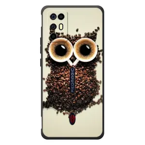 Чехлы с принтом СОВЫ для ZTE Nubia RedMagic 6R (Сова с зерен кофе)