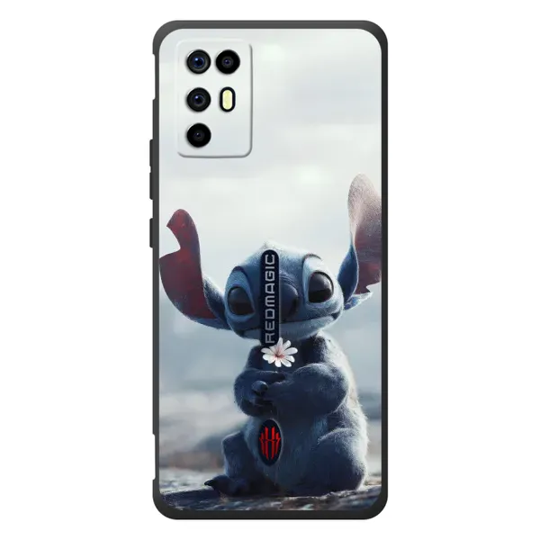 Чехол с рисунком «Стич с цветочком» для ZTE Nubia RedMagic 6R Чехол с рисунком «Стич с цветочком» для ZTE Nubia RedMagic 6R