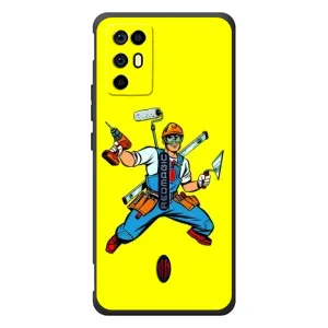 Силиконовый бампер (Работники) на ZTE Nubia RedMagic 6R (Строитель)