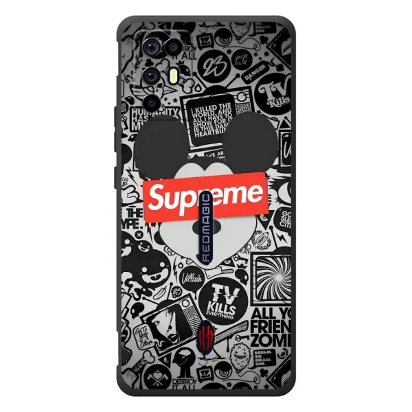 Чехол с рисунком «Supreme Маус» для ZTE Nubia RedMagic 6R Чехол с рисунком «Supreme Маус» для ZTE Nubia RedMagic 6R