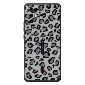 Чехол с леопардовым принтом на ZTE Nubia RedMagic 6R (Темный леопрад)
