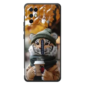 Друкований чохол 'Звірята з кавою' для ZTE Nubia RedMagic 6R (Тигр з кавою)