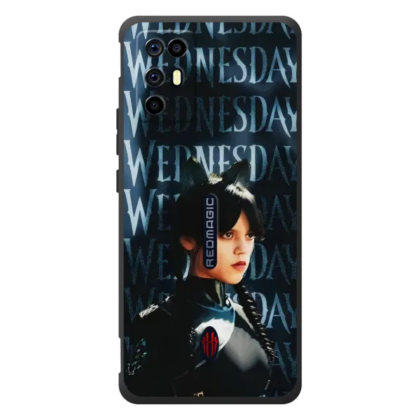 Чехол с рисунком «Уэнздей с ушками» для ZTE Nubia RedMagic 6R Чехол с рисунком «Уэнздей с ушками» для ZTE Nubia RedMagic 6R