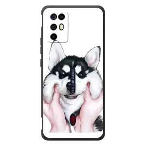 Бампер для ZTE Nubia RedMagic 6R з картинкою "Песики" (Собака Хаскі)