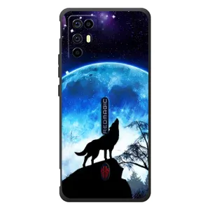 Чохол з Вовком на ZTE Nubia RedMagic 6R (Виє на місяць)
