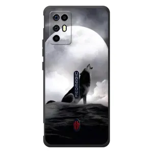 Чохол з Вовком на ZTE Nubia RedMagic 6R (Вовк і місяць)