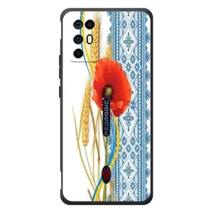 Силиконовый Чехол на ZTE Nubia RedMagic 6R с картинкой Вышиванки (Вышиванка с цветком)
