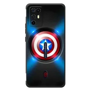 Чехол с Щитом Капитана Америки на ZTE Nubia RedMagic 6R (Яркий Щит Капитана)
