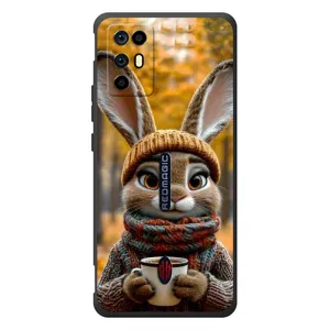 Друкований чохол 'Звірята з кавою' для ZTE Nubia RedMagic 6R (Зайчик з кавою)