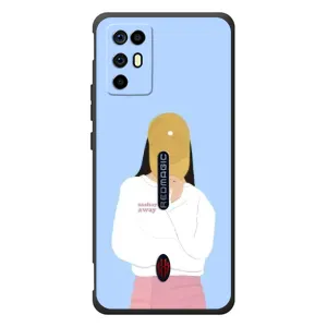 Силиконовый Чехол на ZTE Nubia RedMagic 6R с картинкой Стильных Девушек (Желтая кепка)