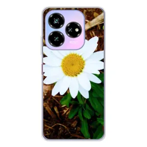 Чехол с ромашками на ZTE Nubia V60 Design (Белая ромашка)