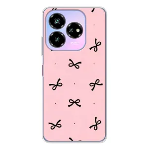 Чехол банты для ZTE Nubia V60 Design (Черные бантики)