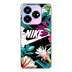 Силиконовый Чехол на ZTE Nubia V60 Design с картинкой Nike (Цветочный Nike)