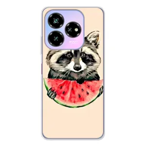 Силиконовый Чехол с Енотами на ZTE Nubia V60 Design (Енот)