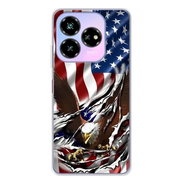 Чехол с рисунком «Флаг USA» для ZTE Nubia V60 Design Чехол с рисунком «Флаг USA» для ZTE Nubia V60 Design